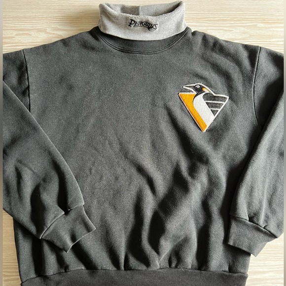 Vintage Majestic Pittsburgh Penguins Turtleneck Sweater - Picture 1 of 6